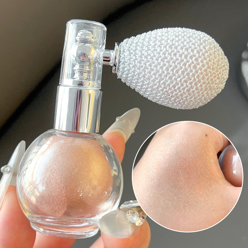 Diamond Highlighter Powder Spray Waterproof High Gloss Glitter Body Bronzer Highlight Powder Face Contour Illuminator Makeup