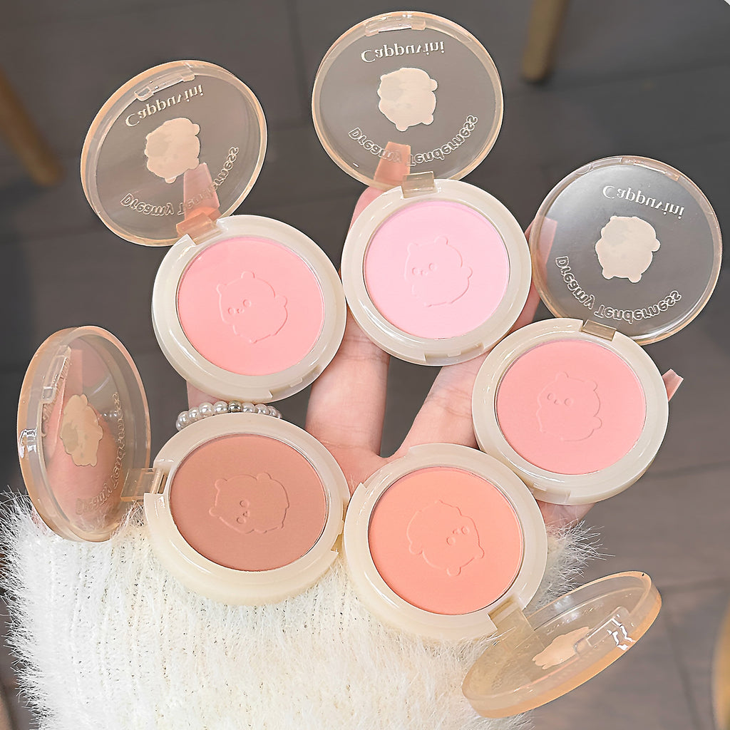 Monochrome Color Blush Matte Makeup Effect Natural Easy to Color Single Blush Pink Rouge