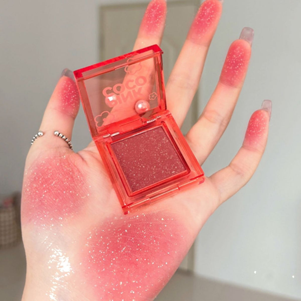 fine shimmer soft mist tipsy blush single color natural fine shimmer eye shadow blush one plate for multiple uses