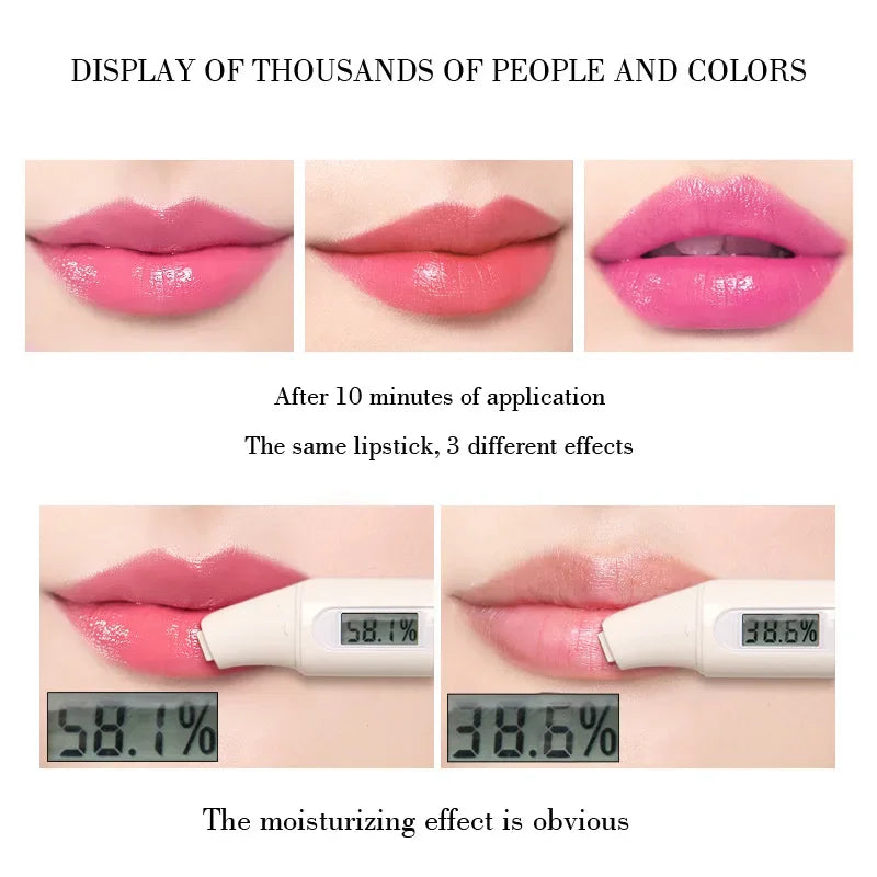 1PCS Moisturizing Natural Aloe Essence Lip Gloss Changable Color Portable Waterproof Long Lasting Nutritious Lips Care Lipstick