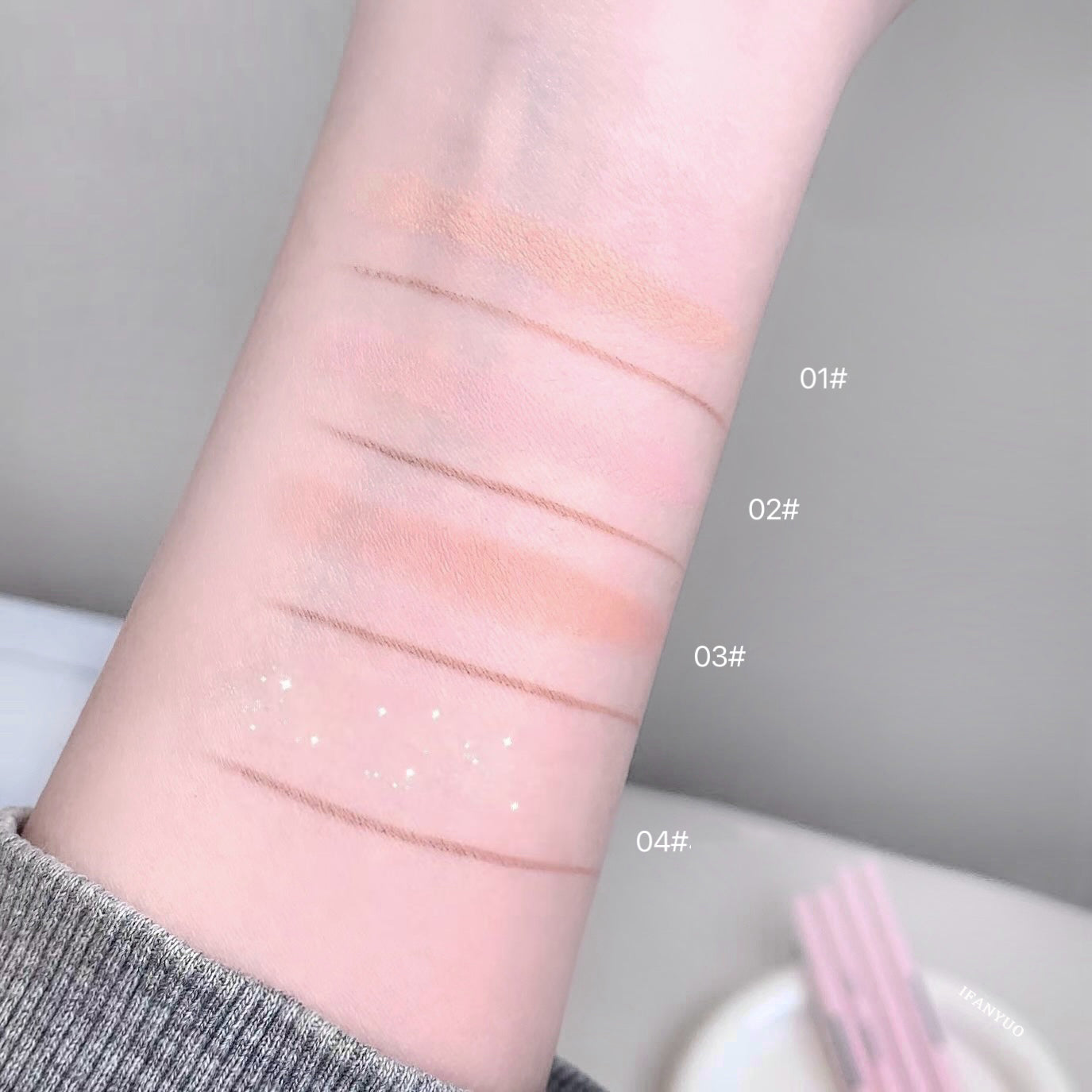 Double-head Gel Blade Eyeliner Pencil With Sponge Smudging Silkworm Pen High Gloss Powder Natural Brightens Eyeshadow Stick