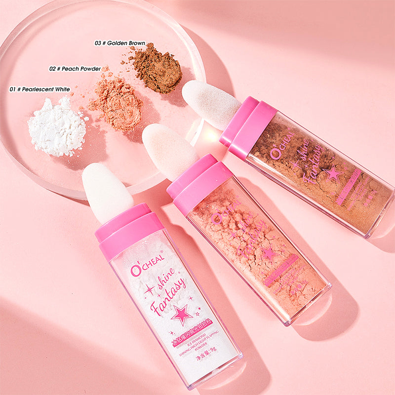 Fairy Highlight Pat Powder  Pearlescent Full Body Contouring Powder Natural three-dimensional contouring