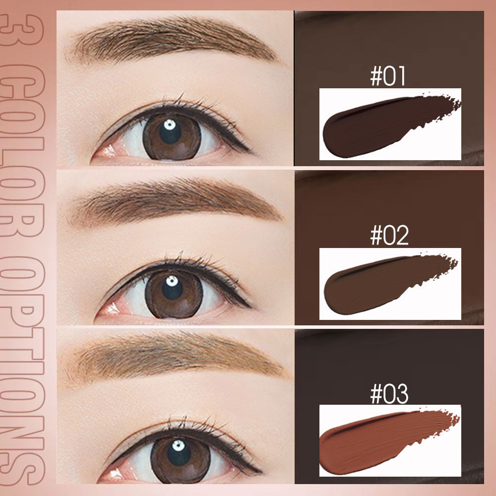 3Color Eyebrow Pomade Eyebrow Eyeliner Gel Waterproof Long-lasting Tinted Sculpted Brow Gel with Brush Eyebrow Stamp Pencil Kit