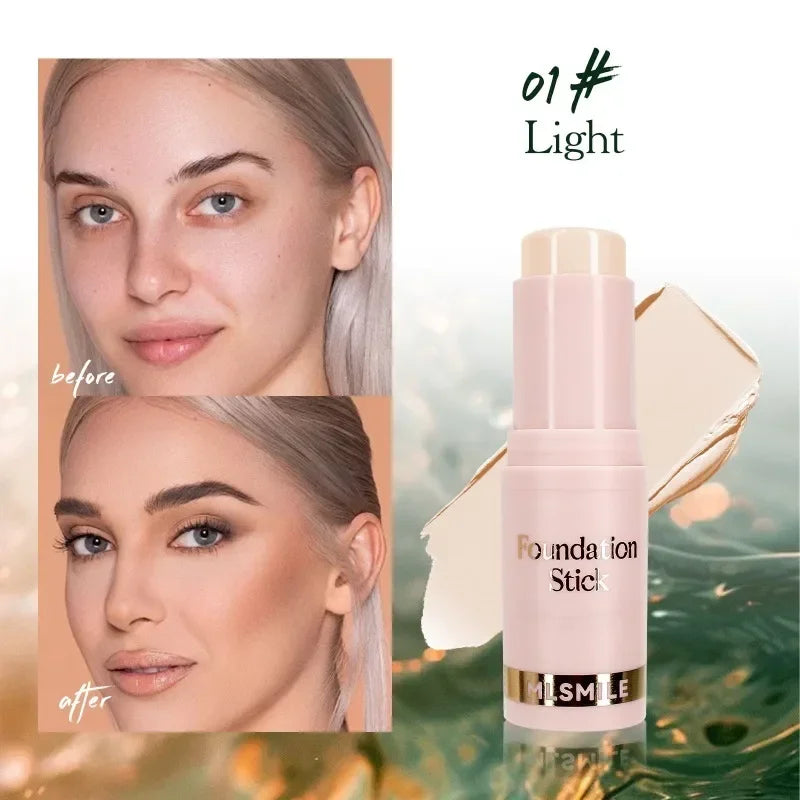 Face Makeup Stick Foundation Cream 6 Color Moisturizing Full Coverage Dark Skin Tone Natural Matte Concealer Professional Makeup
