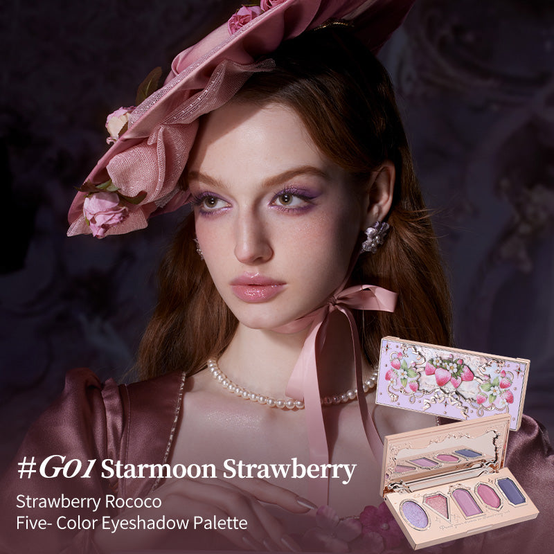Flower Knows Strawberry Rococo Series Five-Color Eyeshadow Palette