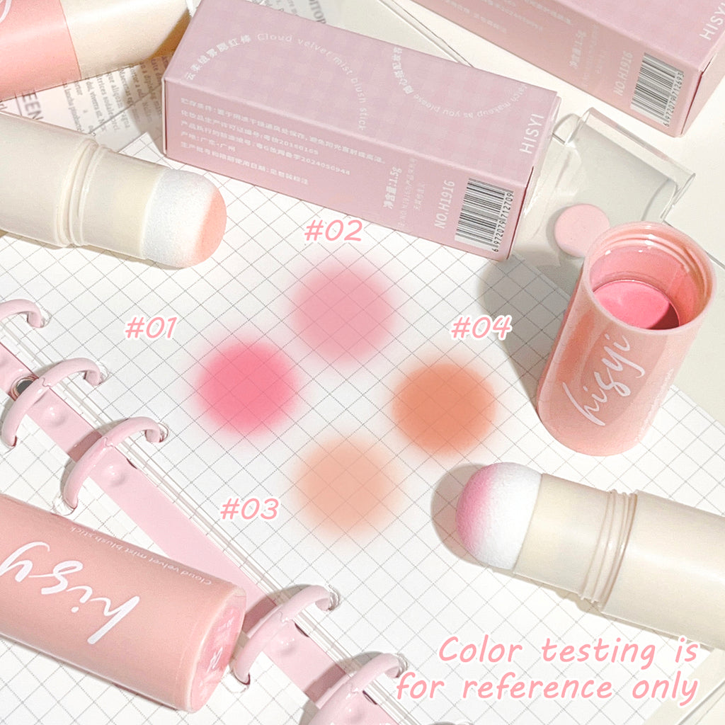 Soft Fog Blush Stick - Energetic and Bouncy Korean Style Brightening  Dual-Use for Lips and Cheeks