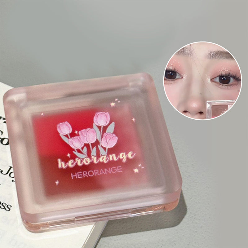 Mini three pieces of eye shadow matte Pearlescent flash to tender makeup not easy to fly powder white eyeshadow tray