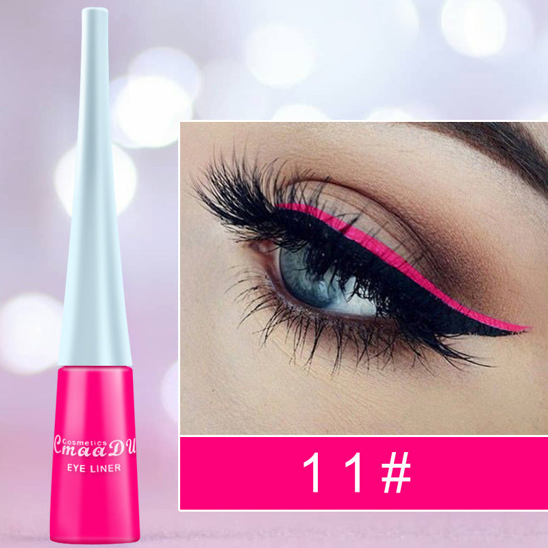 17 Colors Matte Liquid Eyeliner - Waterproof Eyeliner Pen Colorful Diamond Eye Shadow High Saturation Eyeliner Pen Eye