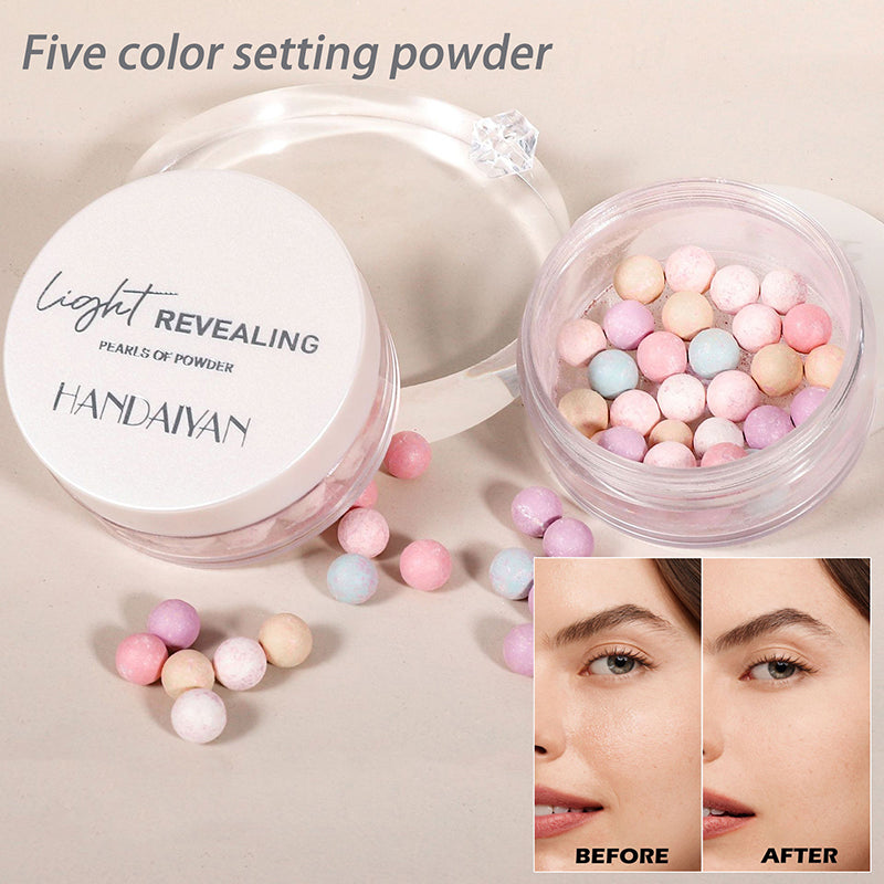 Oil Control Pressed Setting Loose Powder Balls Bronzer Natural Brighten Waterproof Nude Setting Translucent Powder Korean Makeup