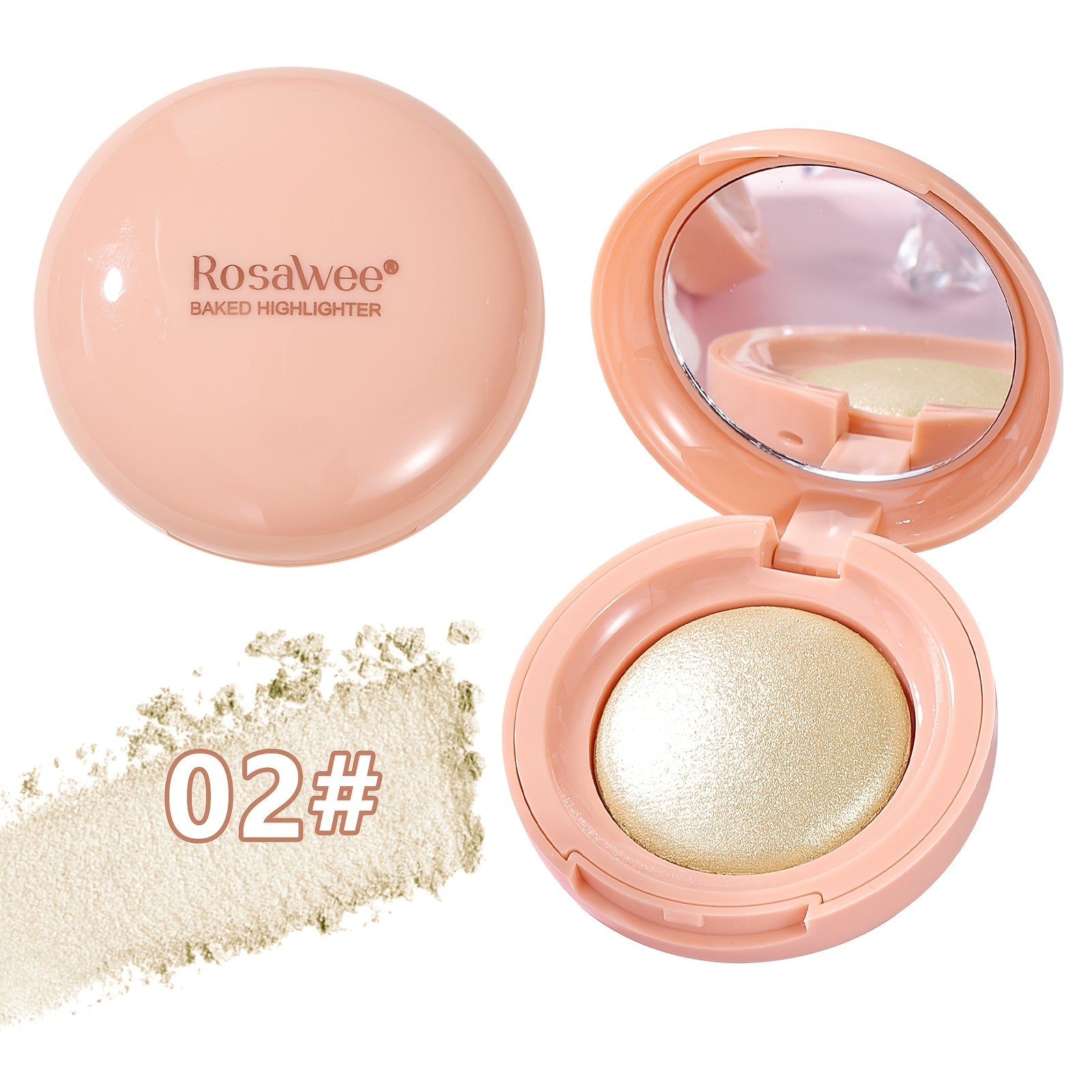 Face Highlighter Palette High Glossy Face Illuminator Palette Natural Glow Finish Pearl Shimmer Smooth Baked Powder