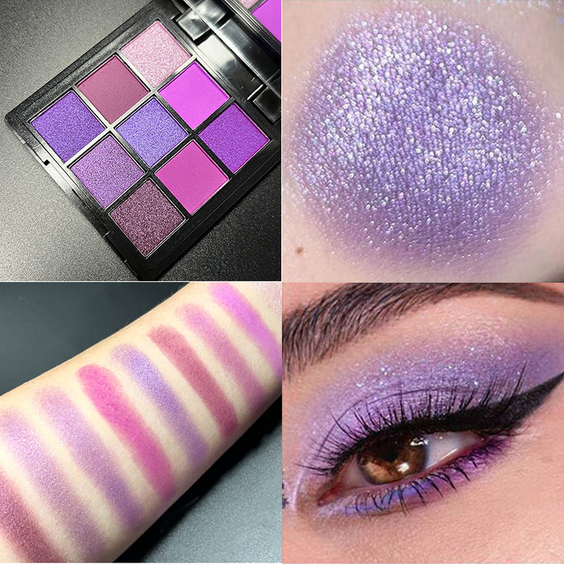 9-Grid Eyeshadow Palette Glitter Pearlescent Matte Eye Shadow Shimmer Makeup Long Lasting Women Beauty Eye Cosmetics Series