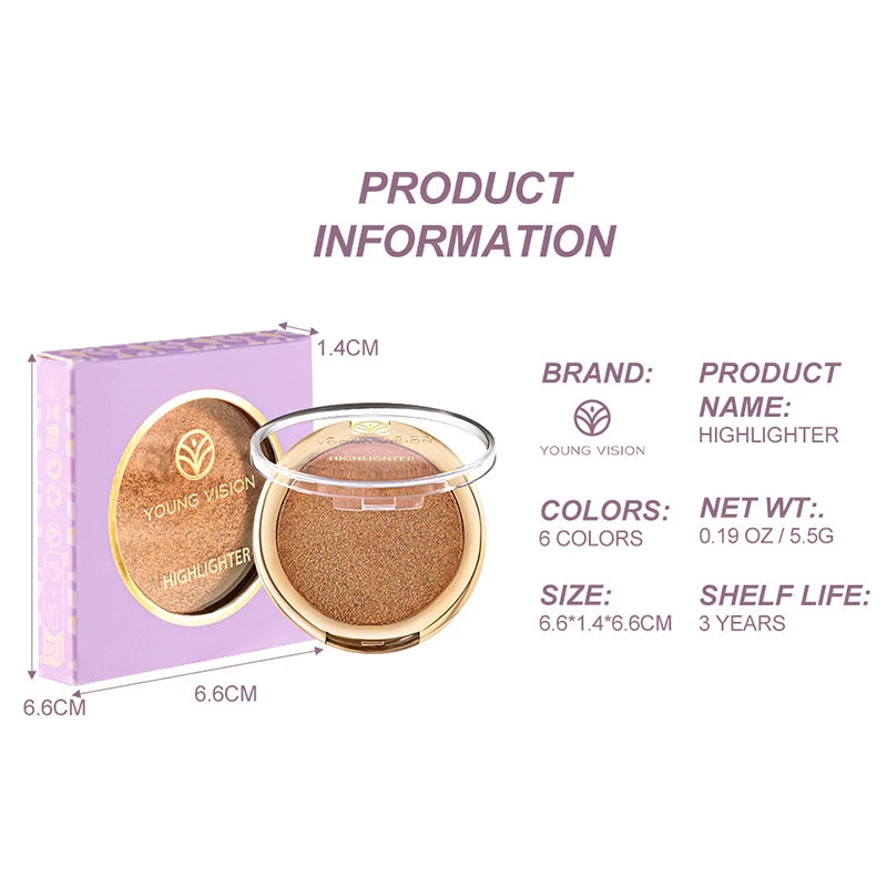 Beautiful Highlighter Powder Palette Makeup Glow Face Contour Shimmer Water Light Highlight Makeup Pallete Illuminator Cosmetics