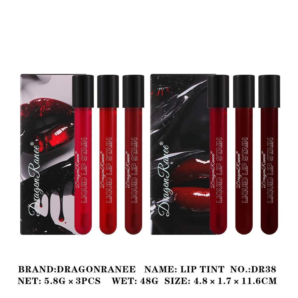 3Pcs/set Jelly Mirror Plasma Lipstick Non-stick Cup Moisturizing Lip Gloss Long Lasting Water Glossy Lip Tints Makeup Cosmetics