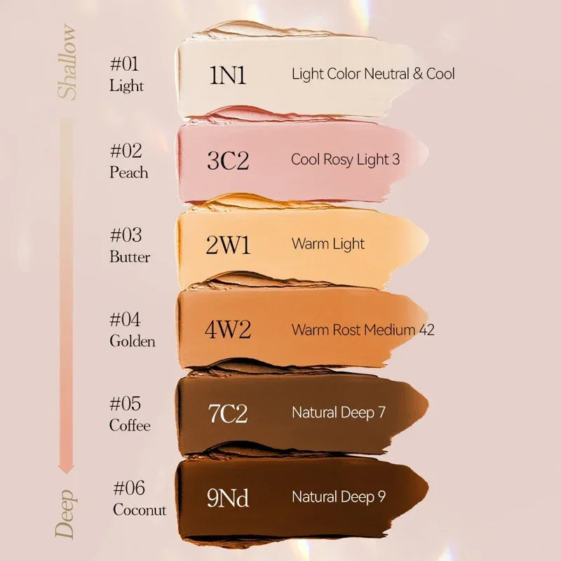 Face Makeup Stick Foundation Cream 6 Color Moisturizing Full Coverage Dark Skin Tone Natural Matte Concealer Professional Makeup