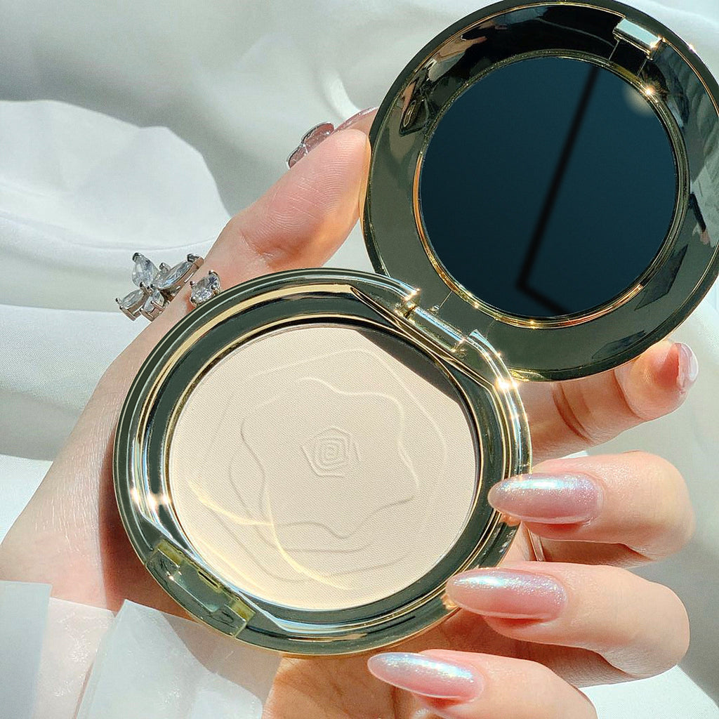 Mineral Face Pressed Powder Oil Control Natural Foundation Powder 2 Colors Smooth Finish Concealer Setting Powder