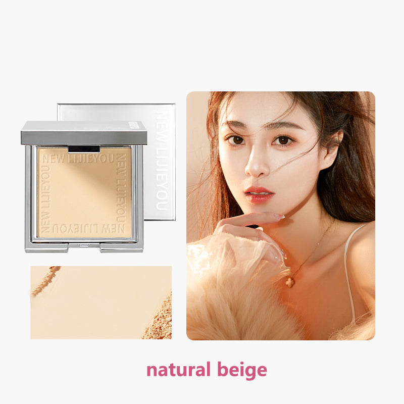 Waterproof powder with mirror  durable makeup full face coverage compact powder cosmetics base 3 colors