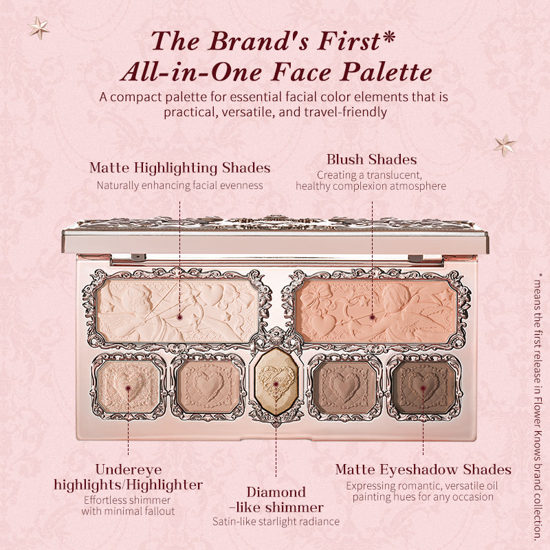 Flower Knows Strawberry Cupid Collection Make-up Palette 14g pink Eyeshadow/Blush/Highlighter