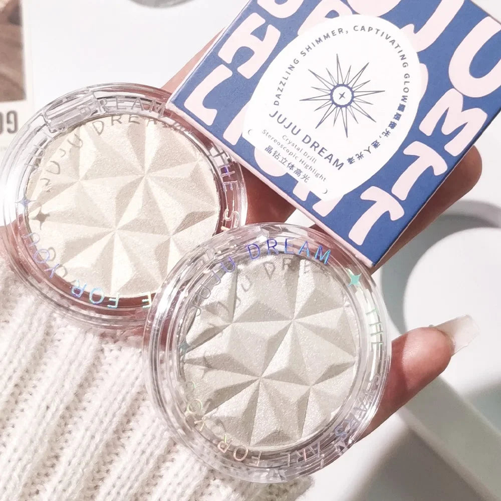 Shimmer Diamond Glow Highlighter 2-Color Palette – Brighten & Contour, Radiant Skin, Natural Glow for Festival & Daily Makeup