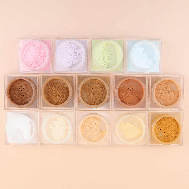 Makeup Loose Powder Custom Logo Talc Tree Paraben Free Vegan Setting Powder High Quality Cosmetics Wholesale Bulk 16pcs