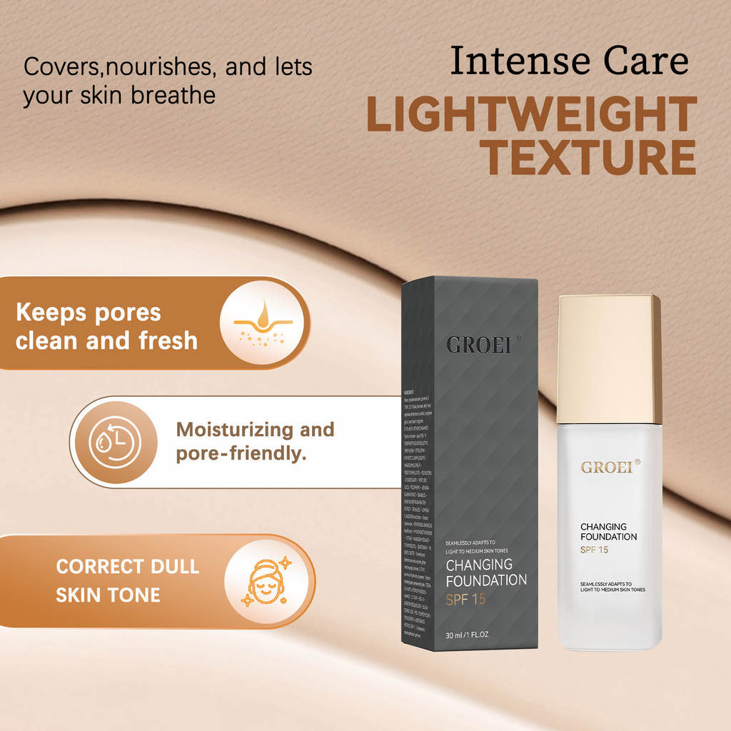 ﻿ Color Changing Foundation Moisturizer Oil-control Hydrating Color Longwearing Waterproof Travel Coverage make up Base