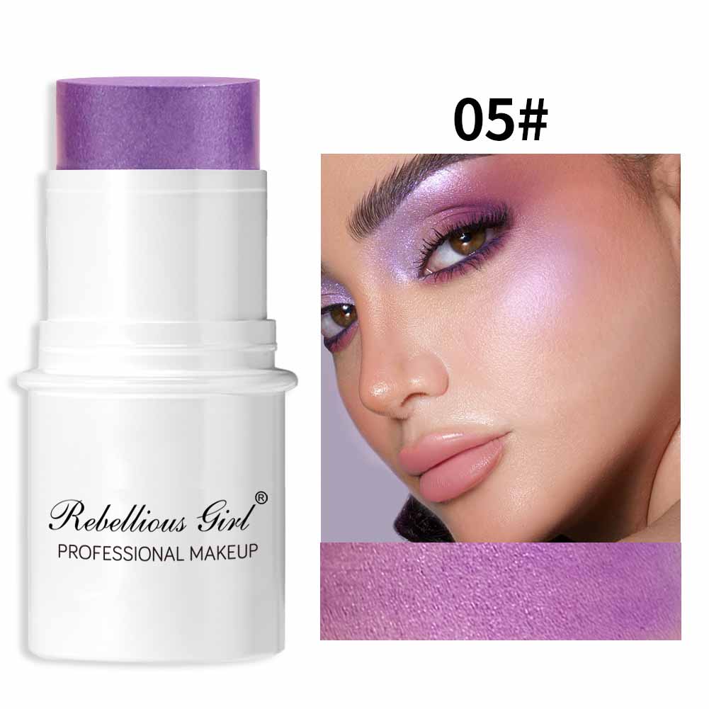 Lazy highlighter  sun-bleached rouge  pearlescent blush   blush stick  ingle-color matte blush  easy to color  durable and waterproof