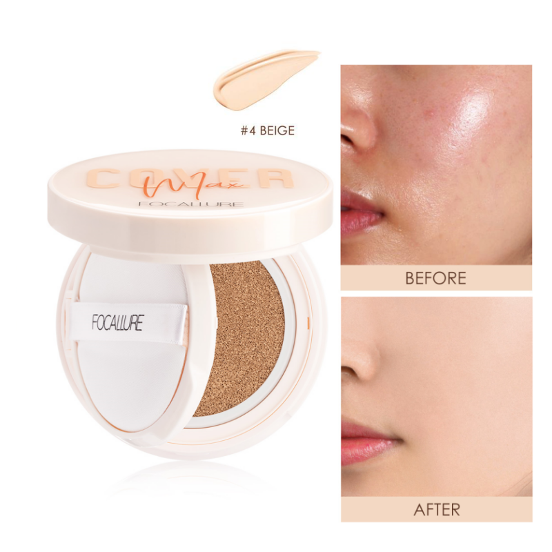 BB Cushion Cream Full Coverage Oil-control Foundation Waterproof Long Lasting Flawless Finish Makeup Air Cushion