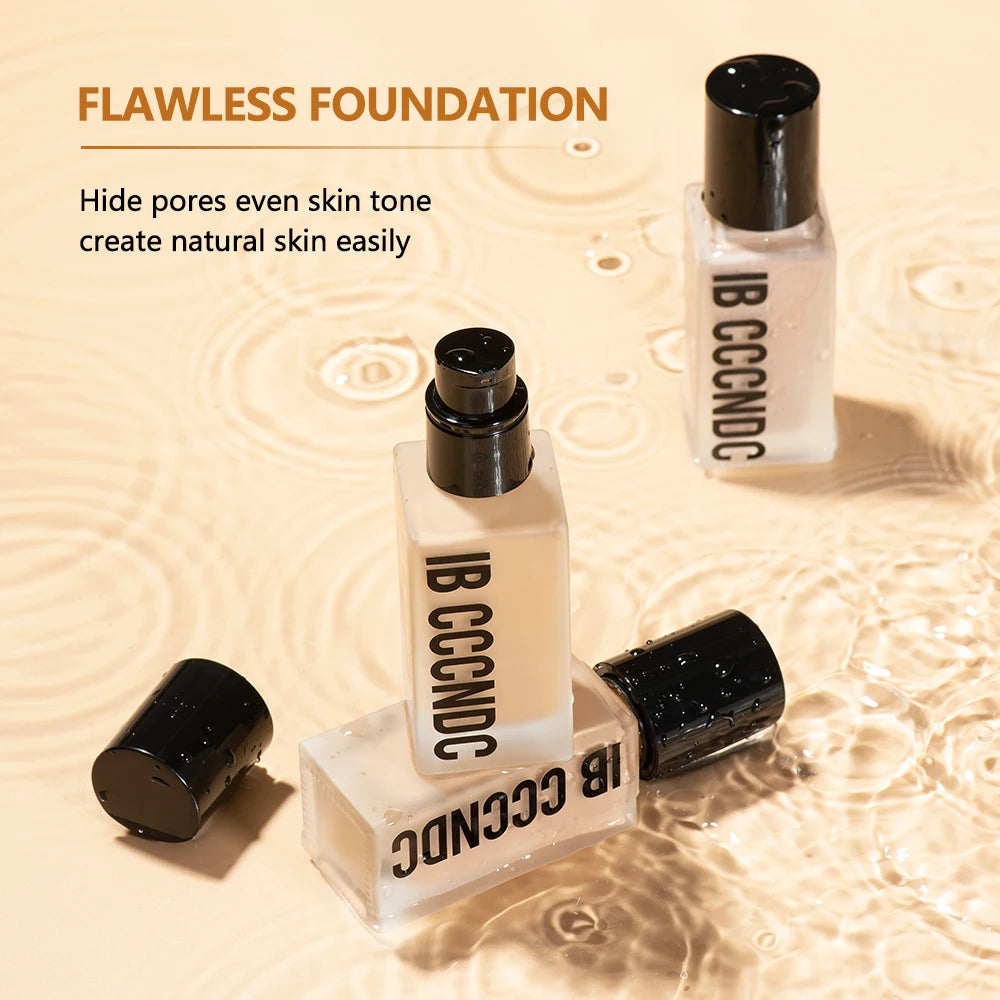 30ml Flawless Foundation Full Coverage Liquid Concealer Foundation For Light Dark Skin Tone Cover Pore Acne Makeup Waterproof