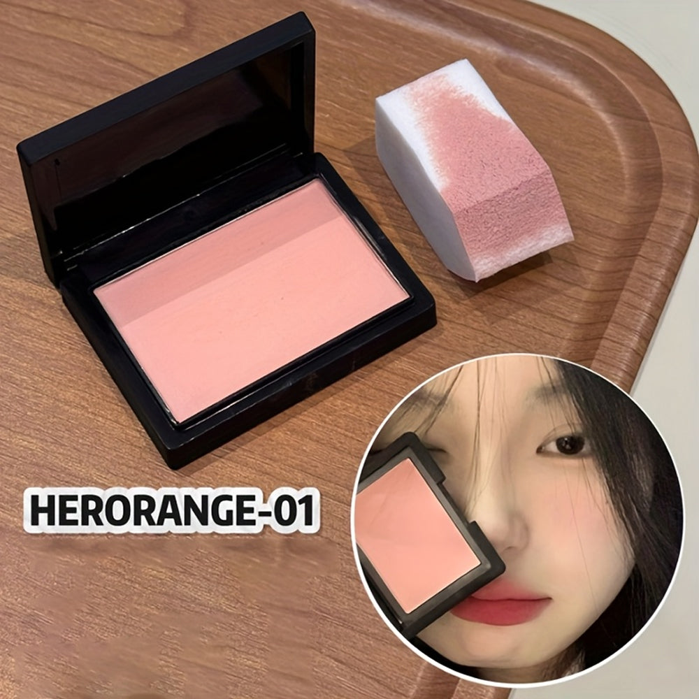 Light and Translucent Single-Color Blush  Matte Texture  Delicate  Soft  Waterproof  Sweat-Proof  Easy to Color  Natural Nude Makeup Whitening  Low Saturation Matte Contouring Rouge   Holiday Gift for Beginners