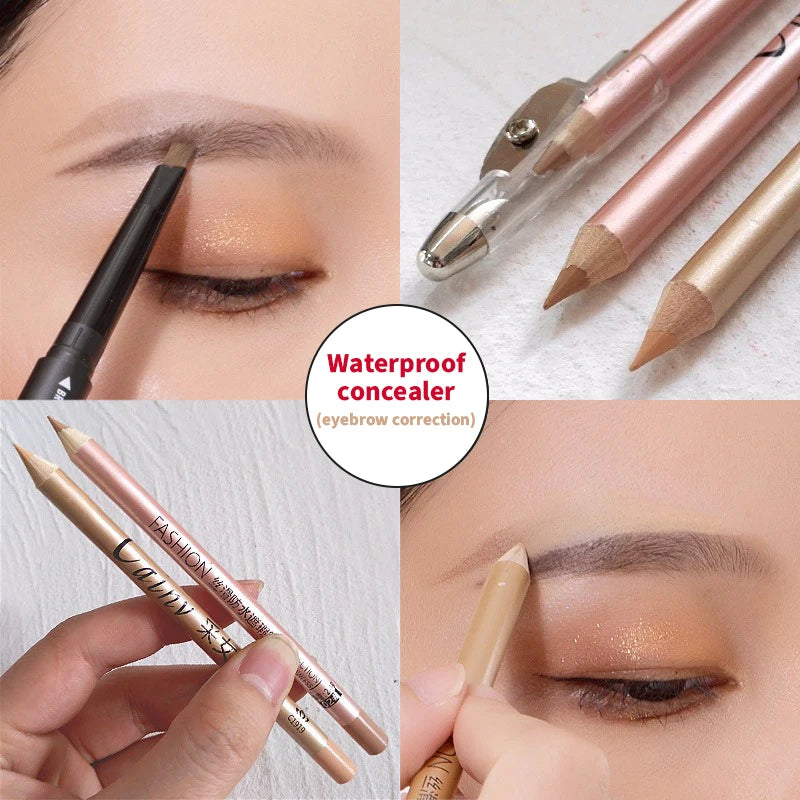 Eyelids Lying Silkworm Brightening Stick Ivory Beige Concealer Pencil Cover Face Spots Lip Liner Matte Concealer Cream Stick