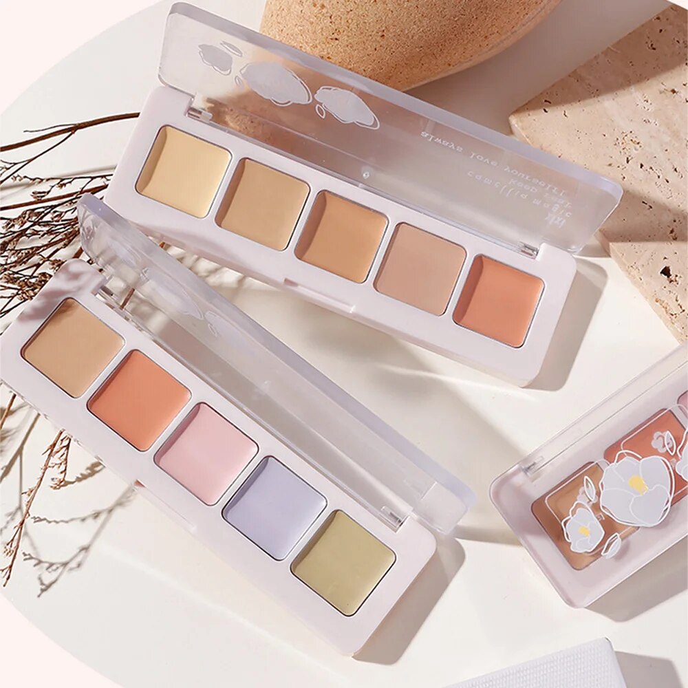 5 Colors Corrector Palette Color Correcting Concealer Palett Face Contouring Highlighter Conceals Dark Circles Blemishes