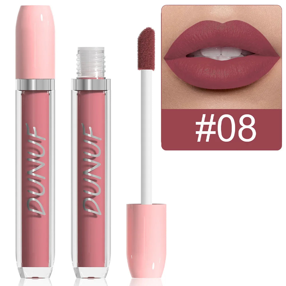25 Color Velvet Matte Lipstick Liquid Waterproof Sexy Red Matte Lip Glaze Non-Stick  Makeup Not Easy To Fade Lip Gloss
