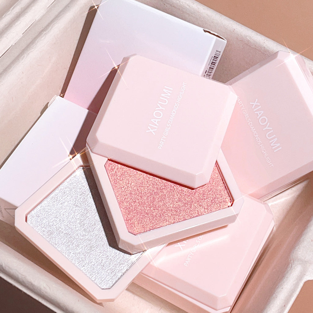 Double-layer highlighter powder potato mash fine shimmer pearl highlight contouring palette for a natural