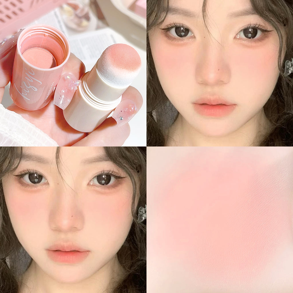 Soft Fog Blush Stick - Energetic and Bouncy Korean Style Brightening  Dual-Use for Lips and Cheeks