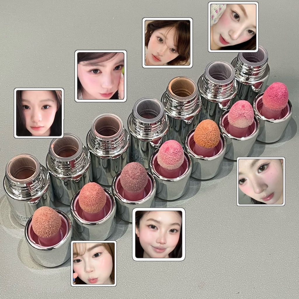 Low Saturation Matte Liquid Blush Water Light Cheek Cream Smooth Blush Big Sponge Brush Head Easy To Apply Natural Rouge Makeup