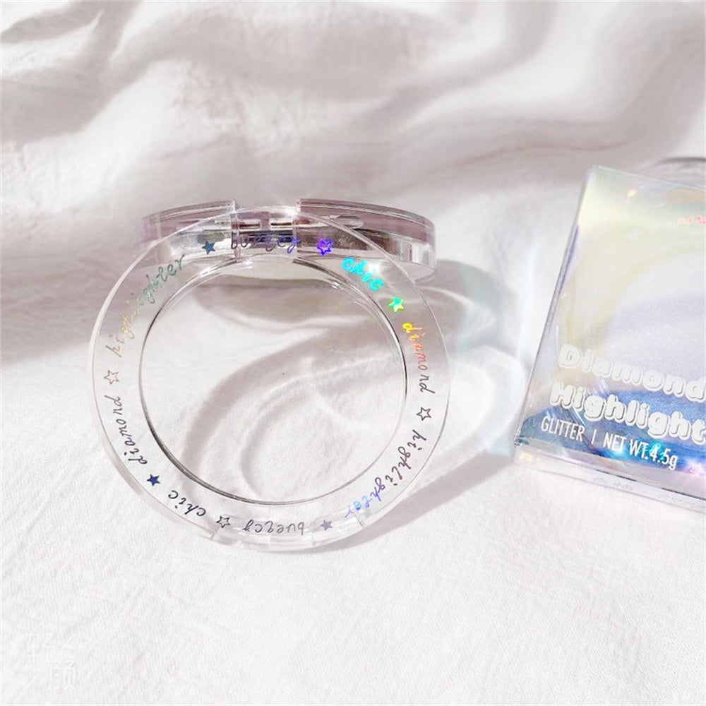 3 Colors Shimmer Glitter Highlighter Powder Palette Body Face Contour High Gloss Powder Waterproof Lasting Makeup Tool