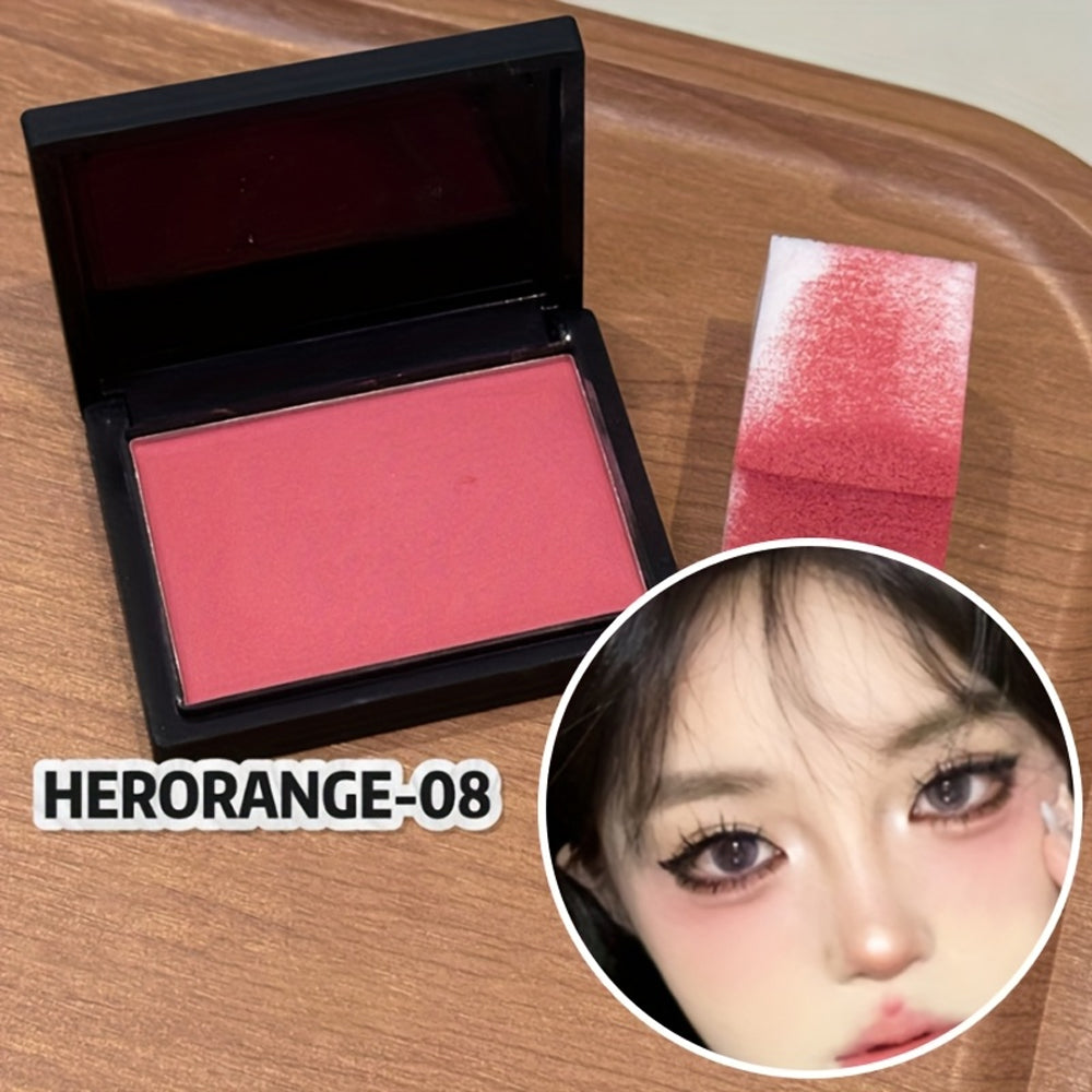 Light and Translucent Single-Color Blush  Matte Texture  Delicate  Soft  Waterproof  Sweat-Proof  Easy to Color  Natural Nude Makeup Whitening  Low Saturation Matte Contouring Rouge    for Beginners