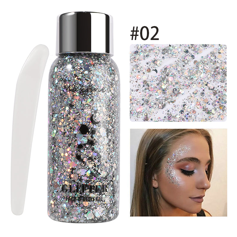 Body Face Glitter Gel Long Lasting Waterproof Eye Hair Eyeshadow Multifunctional Party Stage Deco Makeup Cosmetics