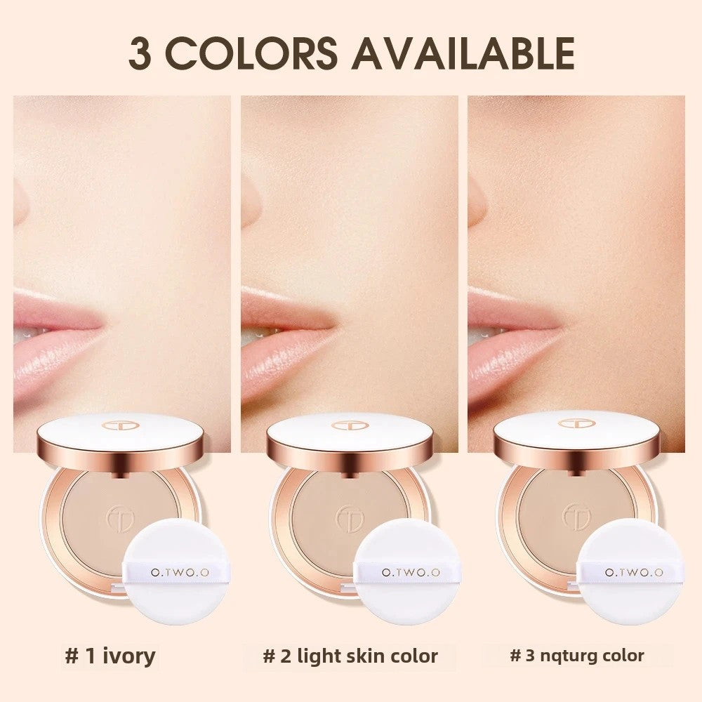 Oil-Control Face Pressed Powder Silk Smooth Makeup Setting Powder Waterproof Concealer Long Lasting Soft Face Powder