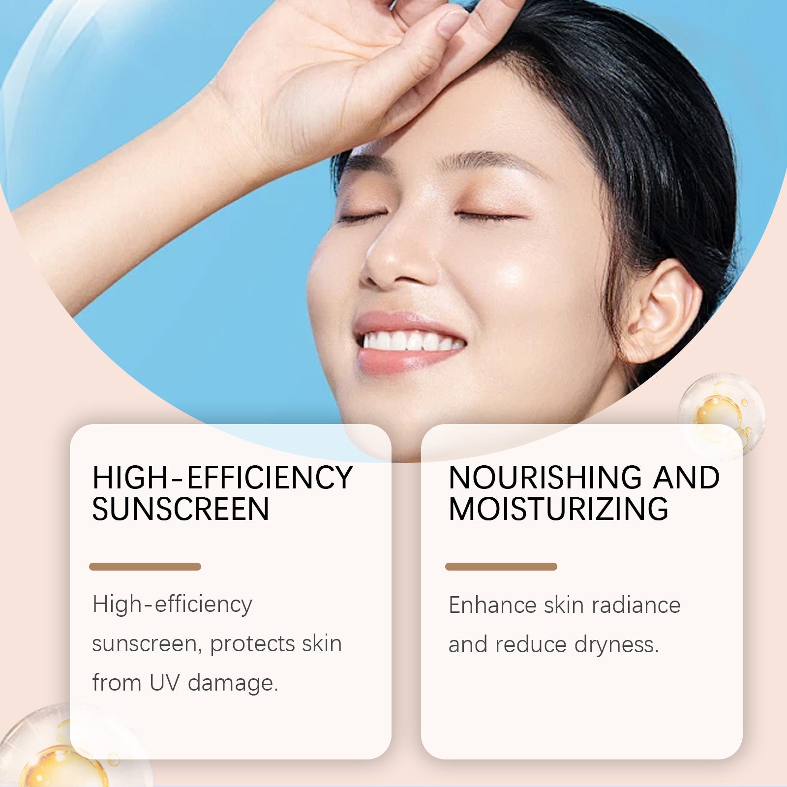 Tinted BB Cream with SPF 30 Full Coverage Nude Makeup Facial Foundation Waterproof