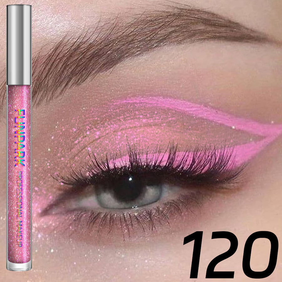 Colorful Liquid Eyeshadow Pink Green Black Diamond Shiny Eye Liner Pen Giltter Eyeshadow Palette Makeup Long Lasting