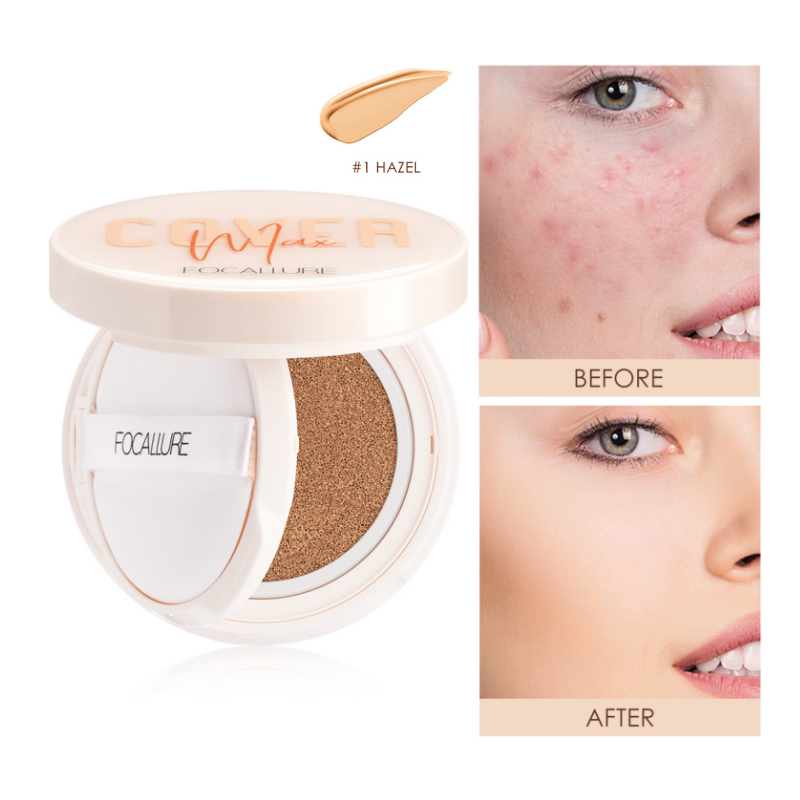 BB Cushion Cream Full Coverage Oil-control Foundation Waterproof Long Lasting Flawless Finish Makeup Air Cushion
