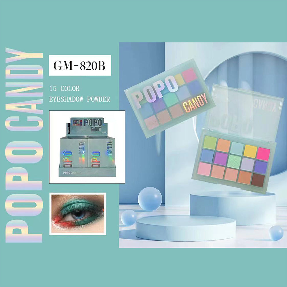 15 Colors Eyeshadow Palette Set Colorful Neon Rainbow Makeup Eyeshadow Palette Vibrant Shimmer Matte Pigmented Blendable Make Up
