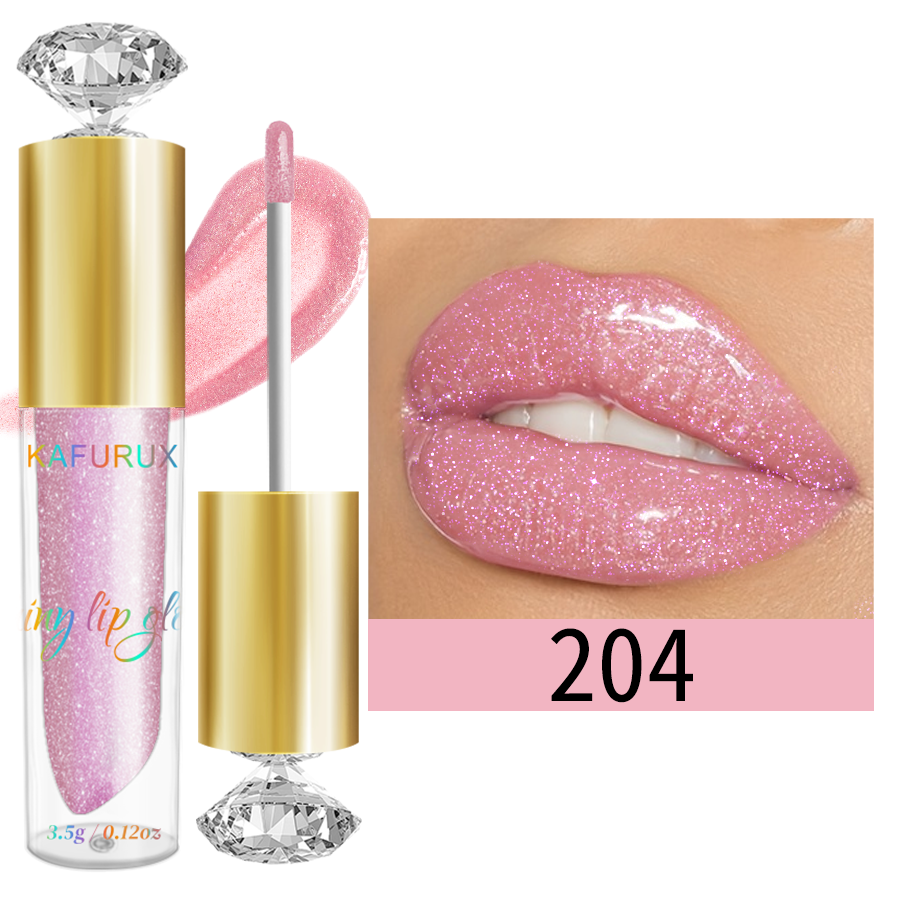 9 Colors Moisturizing Diamond Shimmer Glitter Lip Gloss Makeup Sparkling Glitter Liquid Lipstick Pearl Lip Gloss Sexy Lip