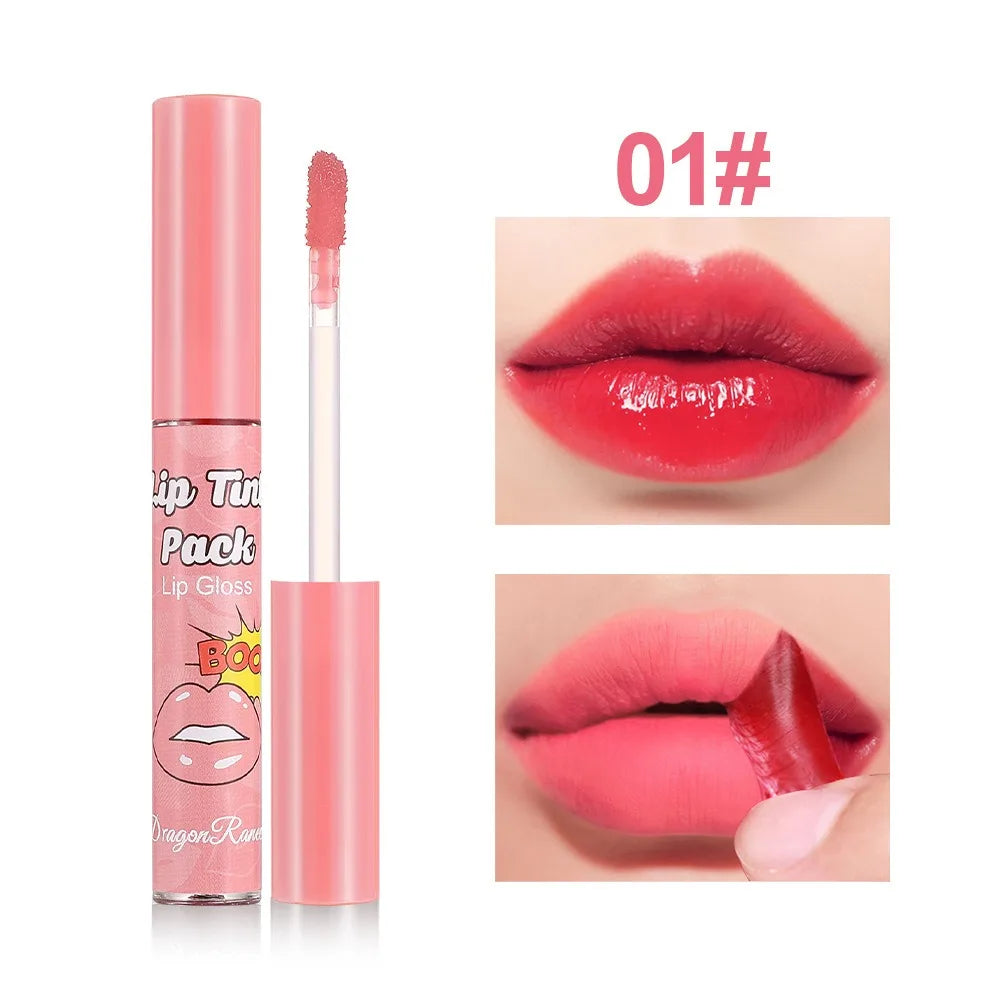 Peel-off Lip Glaze Waterproof Long Lasting Non-stick Cups Lipsticks Matte Sexy Red Tear-off Liquid Tattoo Lip Stain Cosmetics
