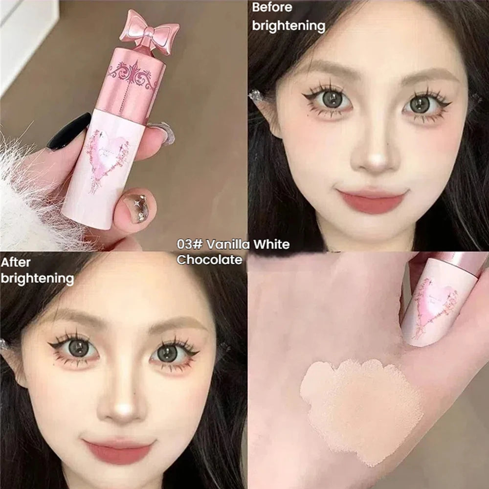 Fairy Pink Liquid Brighten Concealer Stick Face Repair Liquid Highgloss Matte Natural Lasting Cover Acne Spot Dark Circle Makeup