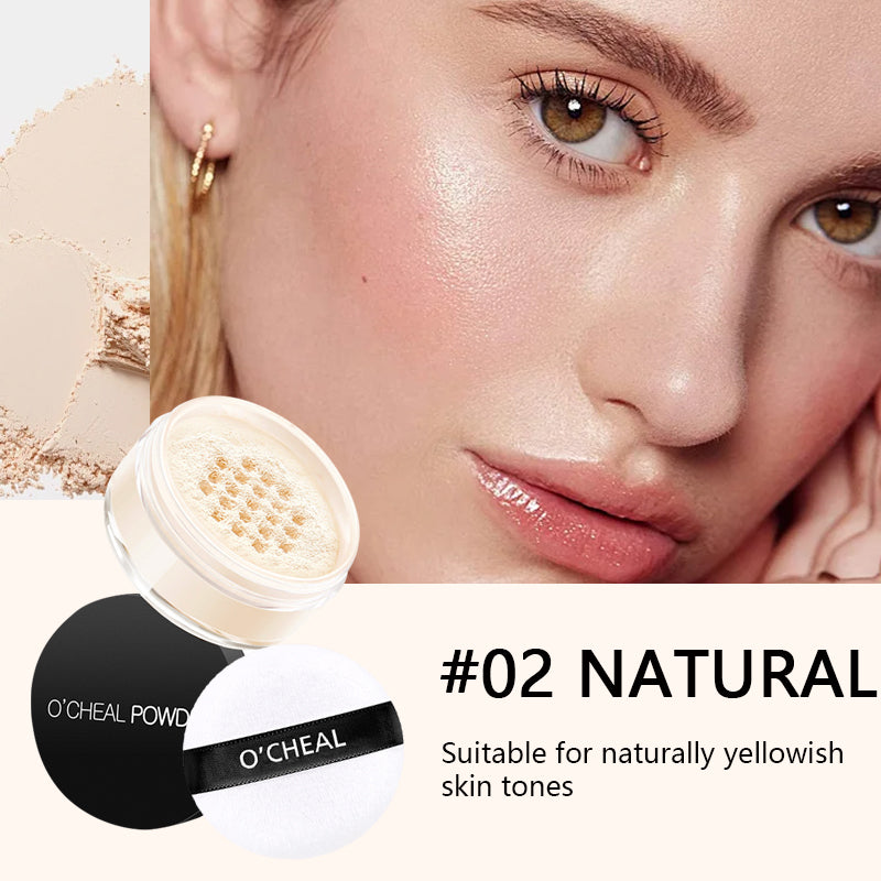 Whitening Girl Face Powder with Oil Control Loose Powder for Makeup Powder Color Waterproof Facial Powder Make Up Accessories