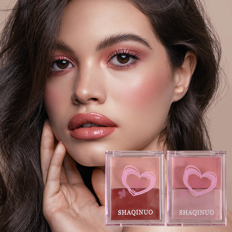Water-Glow Blush Palette - Instagram-Inspired Milky Apricot   Korean Sweet & Youthful Look  Ultra-Natural Flush