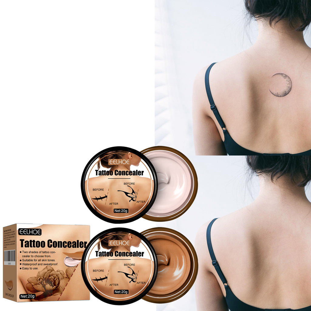Tattoo Concealer 2 Color Waterproof Cover Up Stick Brightening & Invisible for TattoosLong Lasting Natural Look20g ﻿