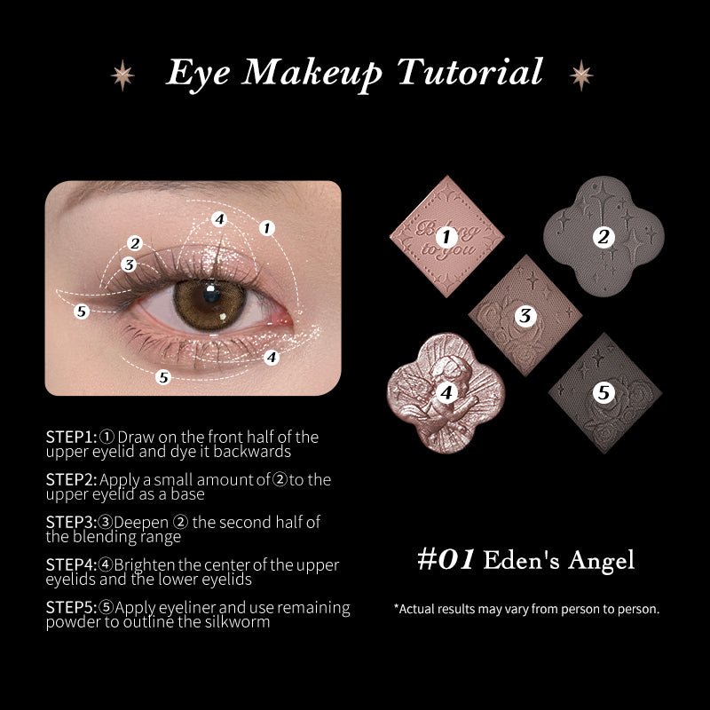 Flower Knows Little Angel Collection Nine-Color Eyeshadow Palette Delicate Matte Glow Shimmer