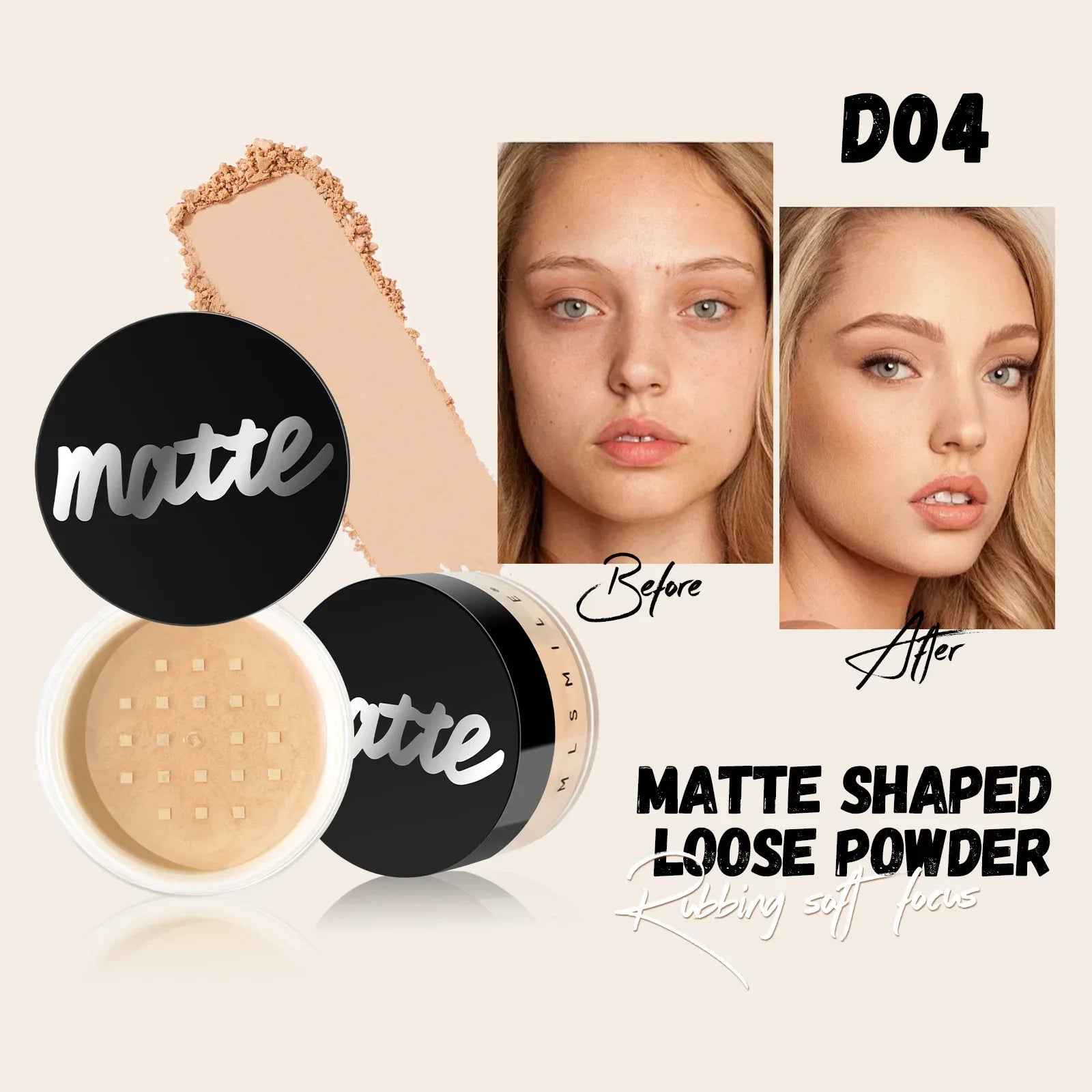 4 Colors Loose Powder Face Whitening Skin Finish Transparent Pink Nude Skin Mineral Makeup Cosmetic Foundation Setting Powder